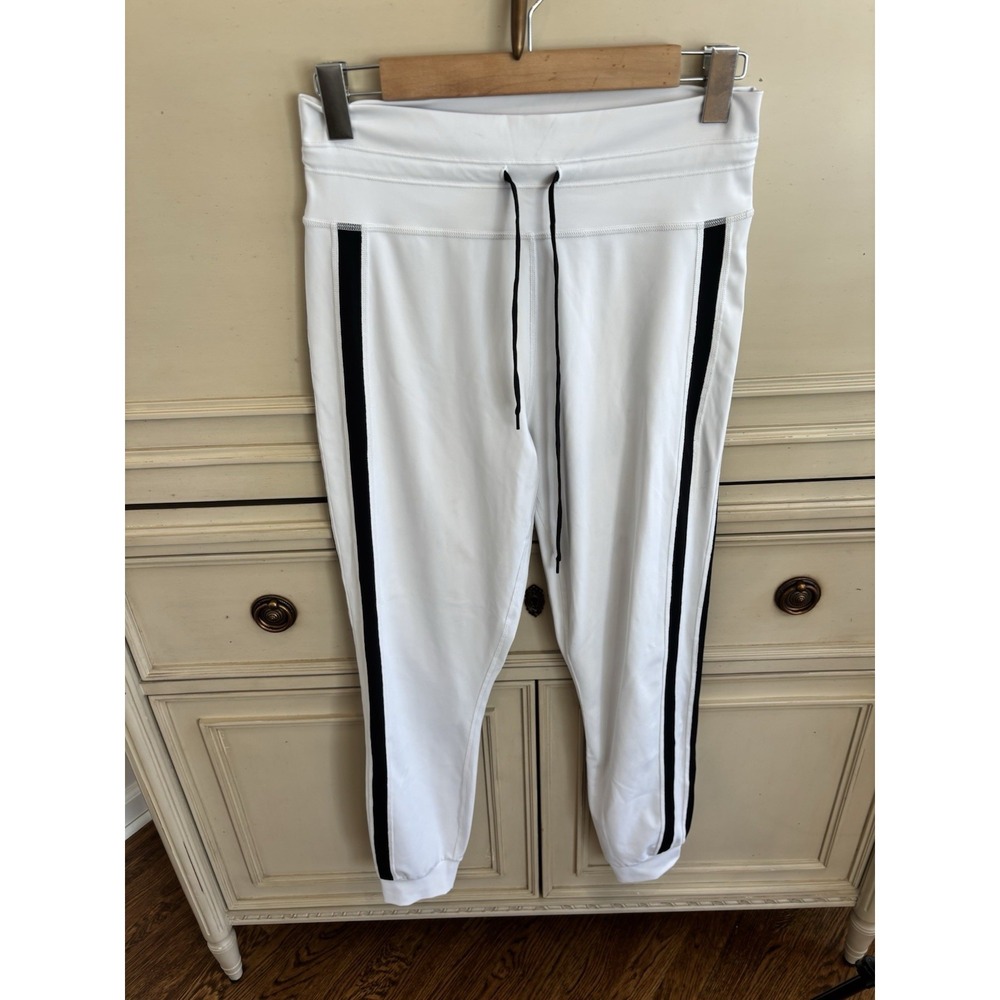 Urban Savage White Black Joggers Drawstring Medium Workout Track Pants